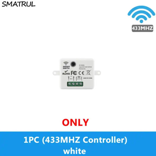 Мини смарт реле  за осветление / 433Mhz, за вграждане