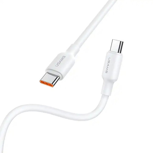 Кабел USAMS US-SJ615 U84 Type-C 100W 3 метра / бял Кабел USAMS US-SJ615 U84 Type-C 100W 3 метра / бял