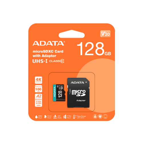 Карта памет ADATA Premier Pro microSDXC/SDHC UHS-I U3 Class 10(V30) 128GB