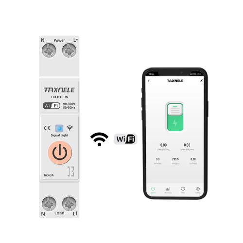 Многофункционален смарт WIFI електромер, прекъсвач, предпазител Многофункционален смарт WIFI електромер, прекъсвач, предпазител