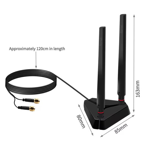 WIFI двубаднова антена 6dBi усилване WIFI двубаднова антена 6dBi усилване