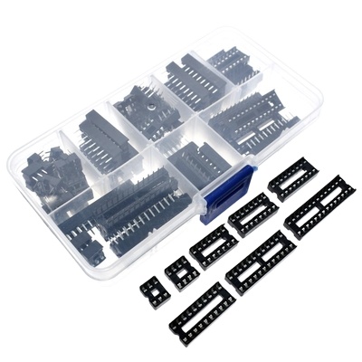 Комплект DIP IC сокети 66 части (6–28 пина, 2.54mm)