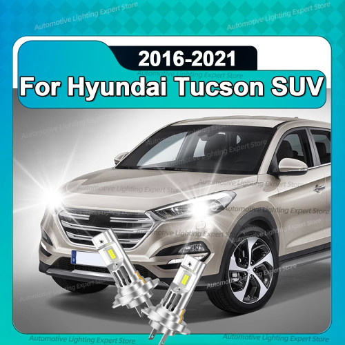 2 бр. H7 LED крушки Turbo Fan 6000K за Hyundai Tucson (2016–2021)