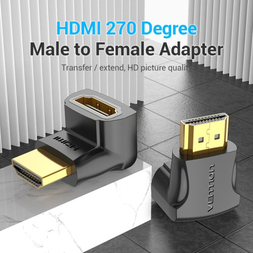 Vention HDMI адаптер 270° ъглов (M/F) – Right Angle Vention HDMI адаптер 270° ъглов (M/F) – Right Angle